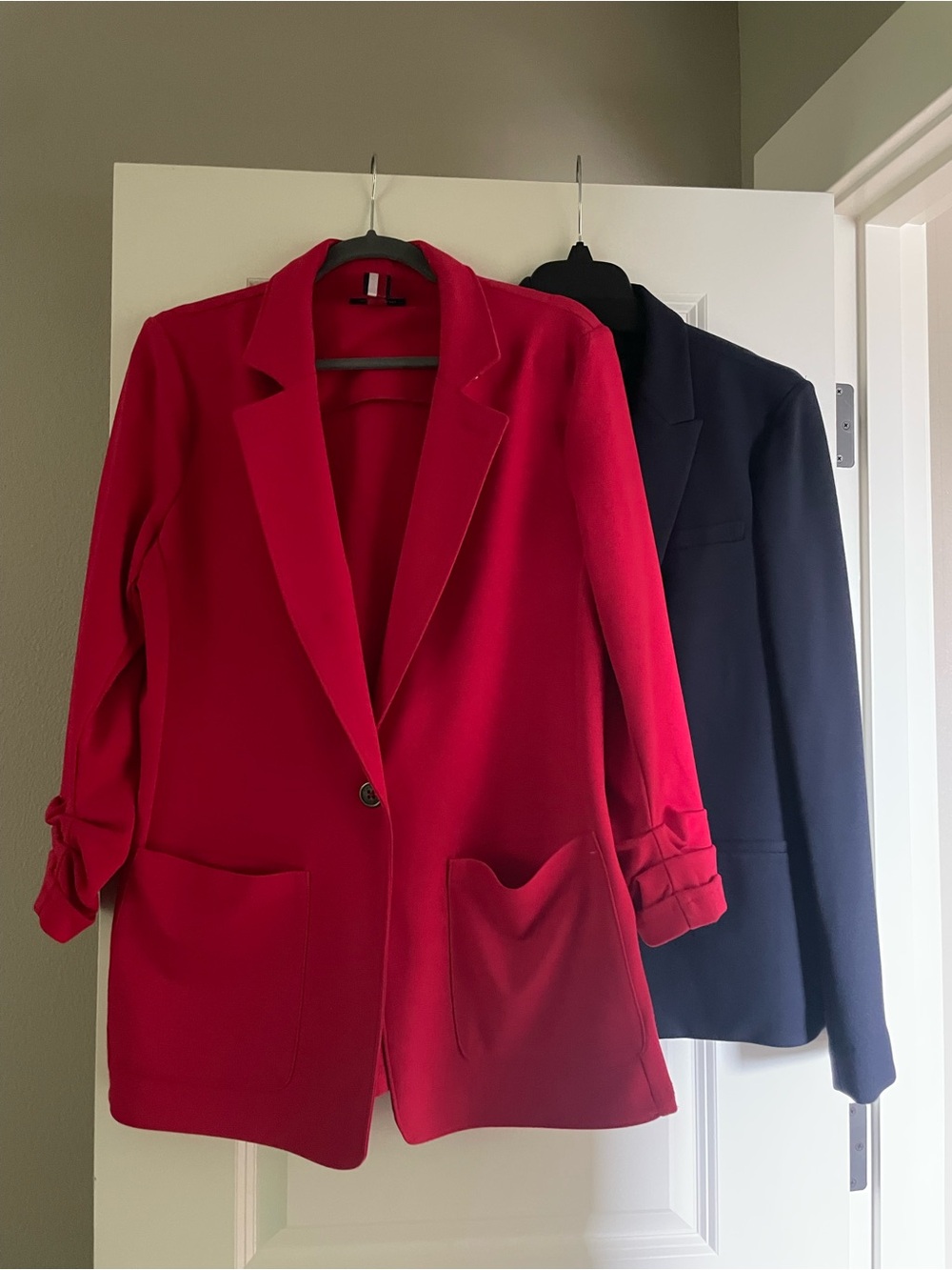 Tommy Hilfiger Red Single-Button Blazer and Navy Blazer (2 pack)